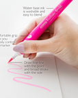 6 Fluorescent Colors Brush Markers