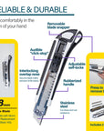 Heavy Duty Self Loading Cutter w/ 2 Replacement Blades