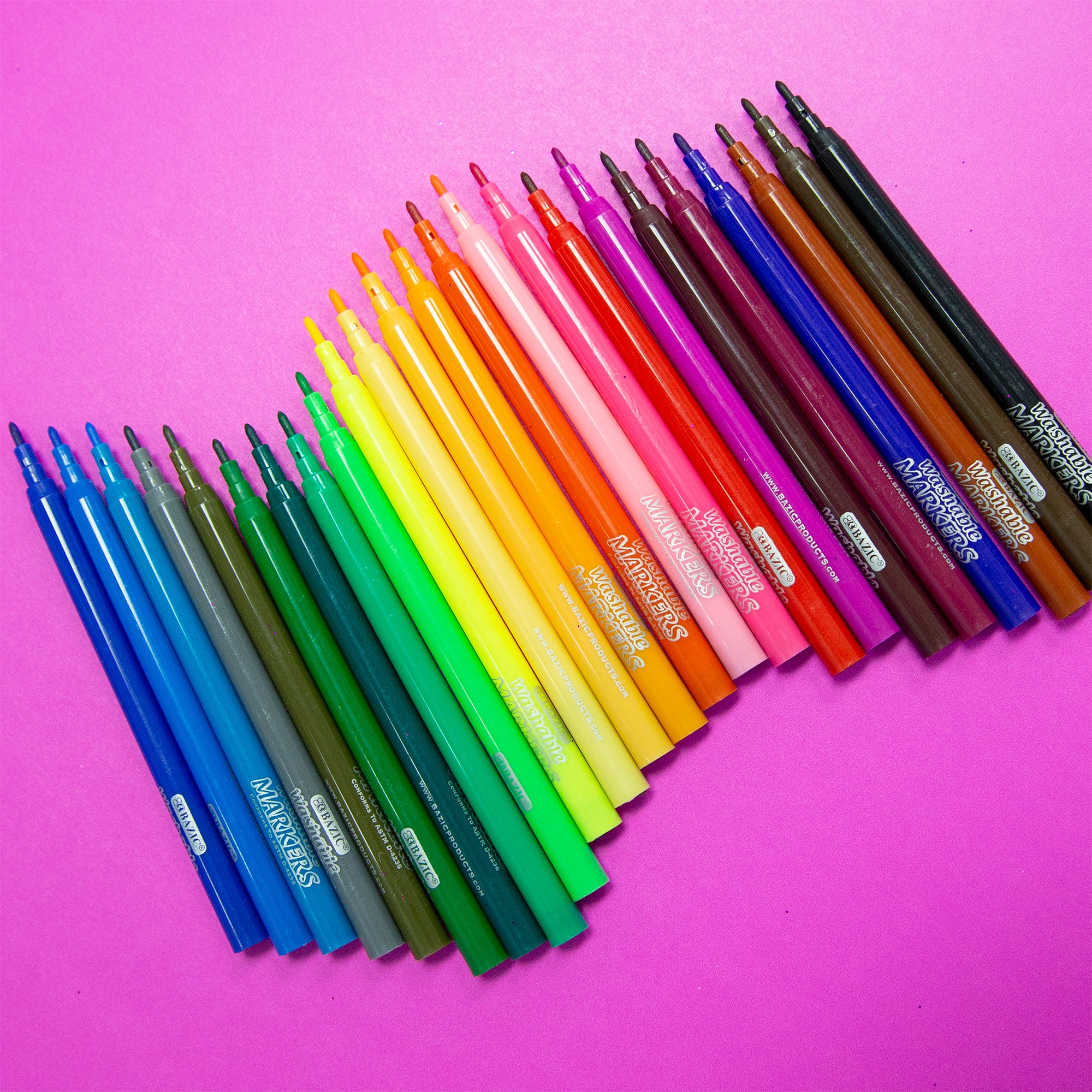 24 Classic Colors Fine Line Washable Markers