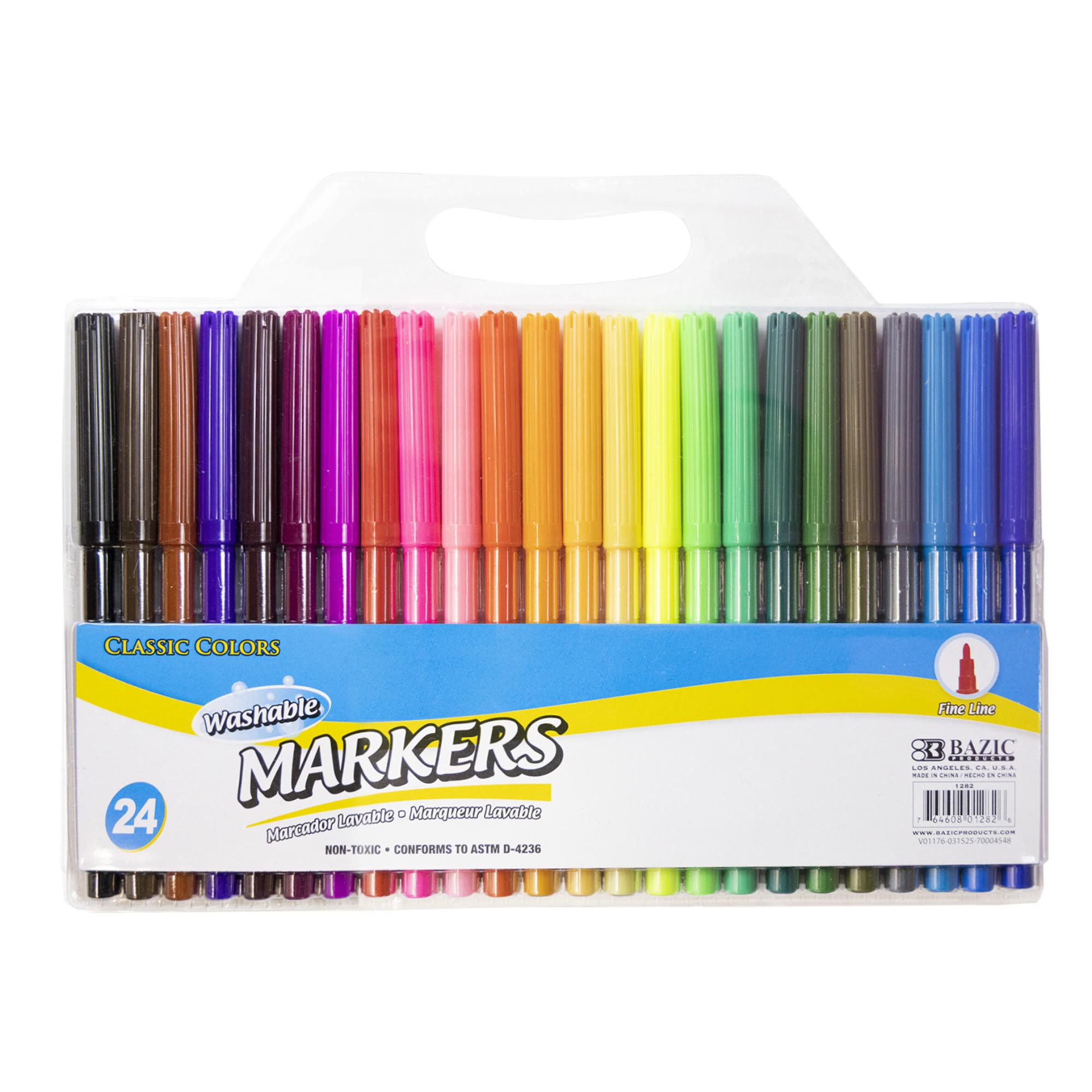 24 Classic Colors Fine Line Washable Markers