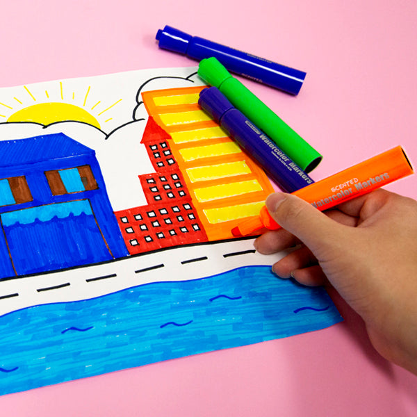 10 Colors Washable Scented Markers