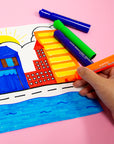10 Colors Washable Scented Markers