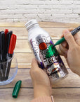 Assorted Colors Fine Tip Permanent Markers w/ Pocket Clip (8/Pack)