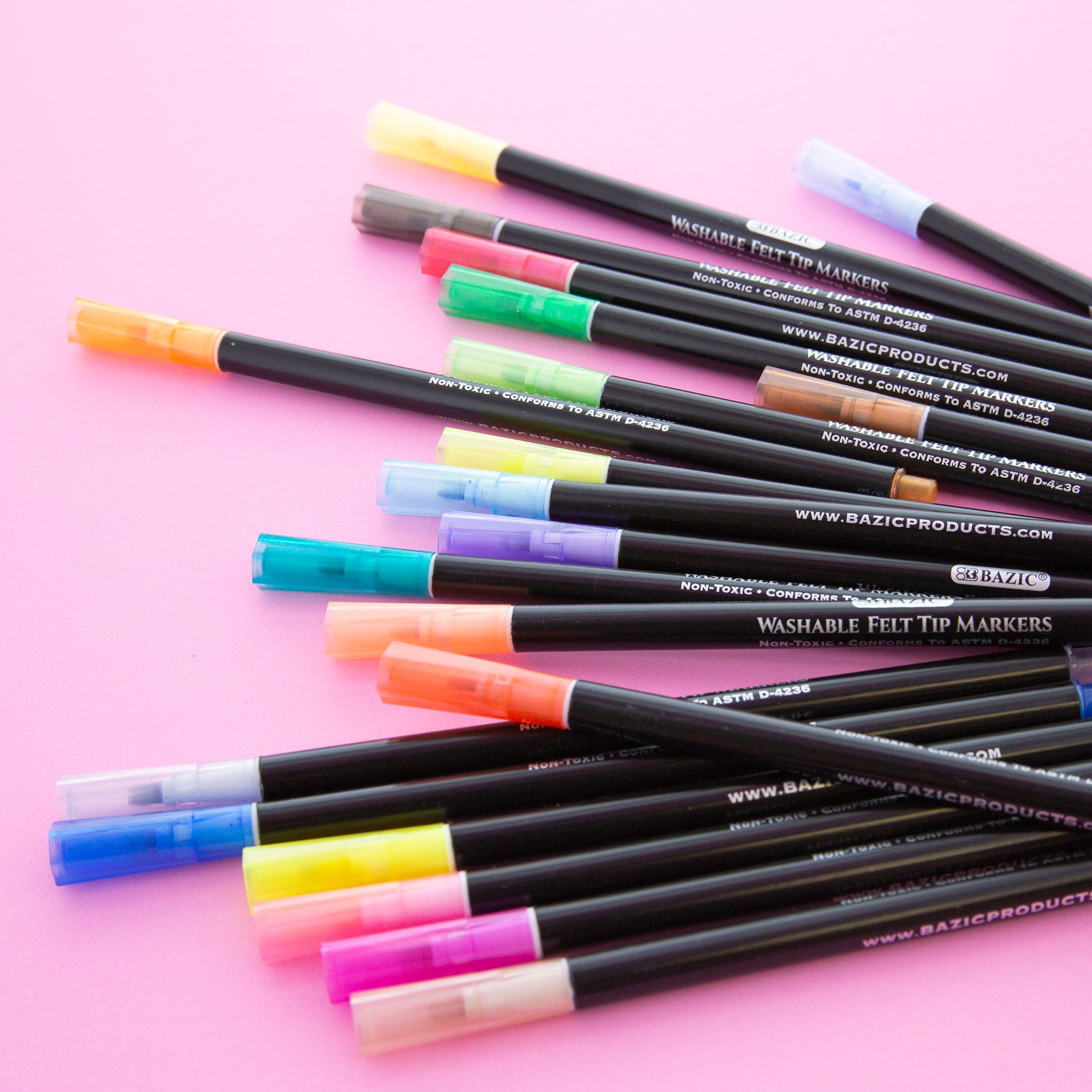 20 Colors Felt Tip Washable Markers