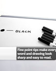 Black Fine Tip Dry-Erase Markers (12/Box)