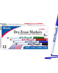 Assorted Colors Fine Tip Dry-Erase Markers (12/Box)