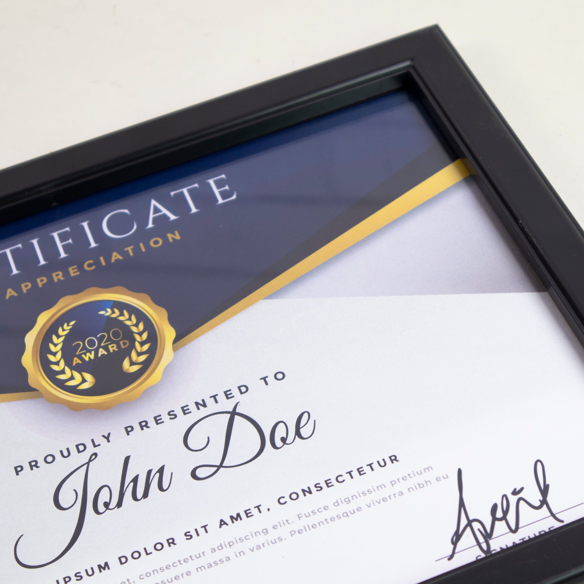 8.5" X 11" Multipurpose Document Frame w/ Glass Cover