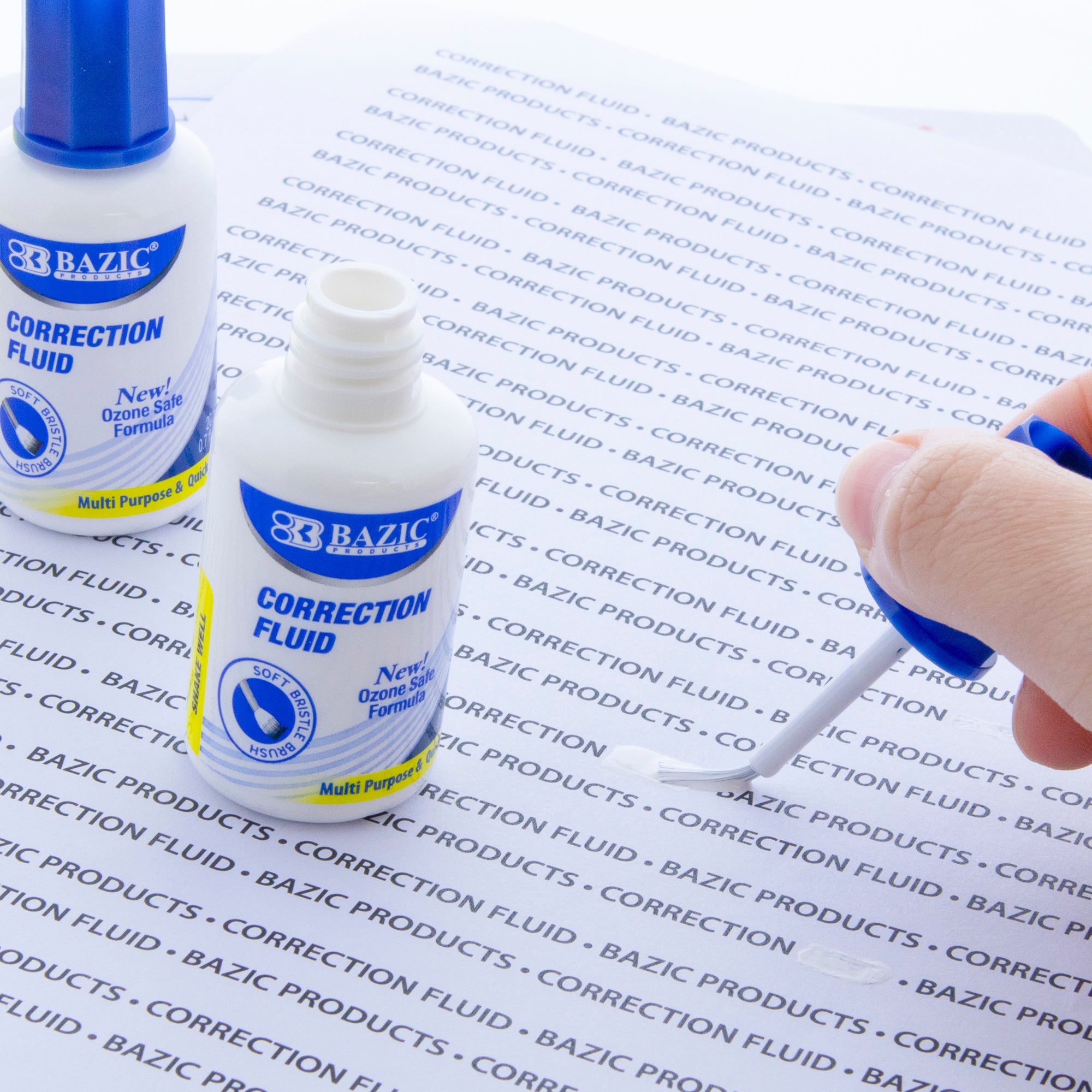 Metal Tip Correction Pen & Correction Fluid (2/Pack)