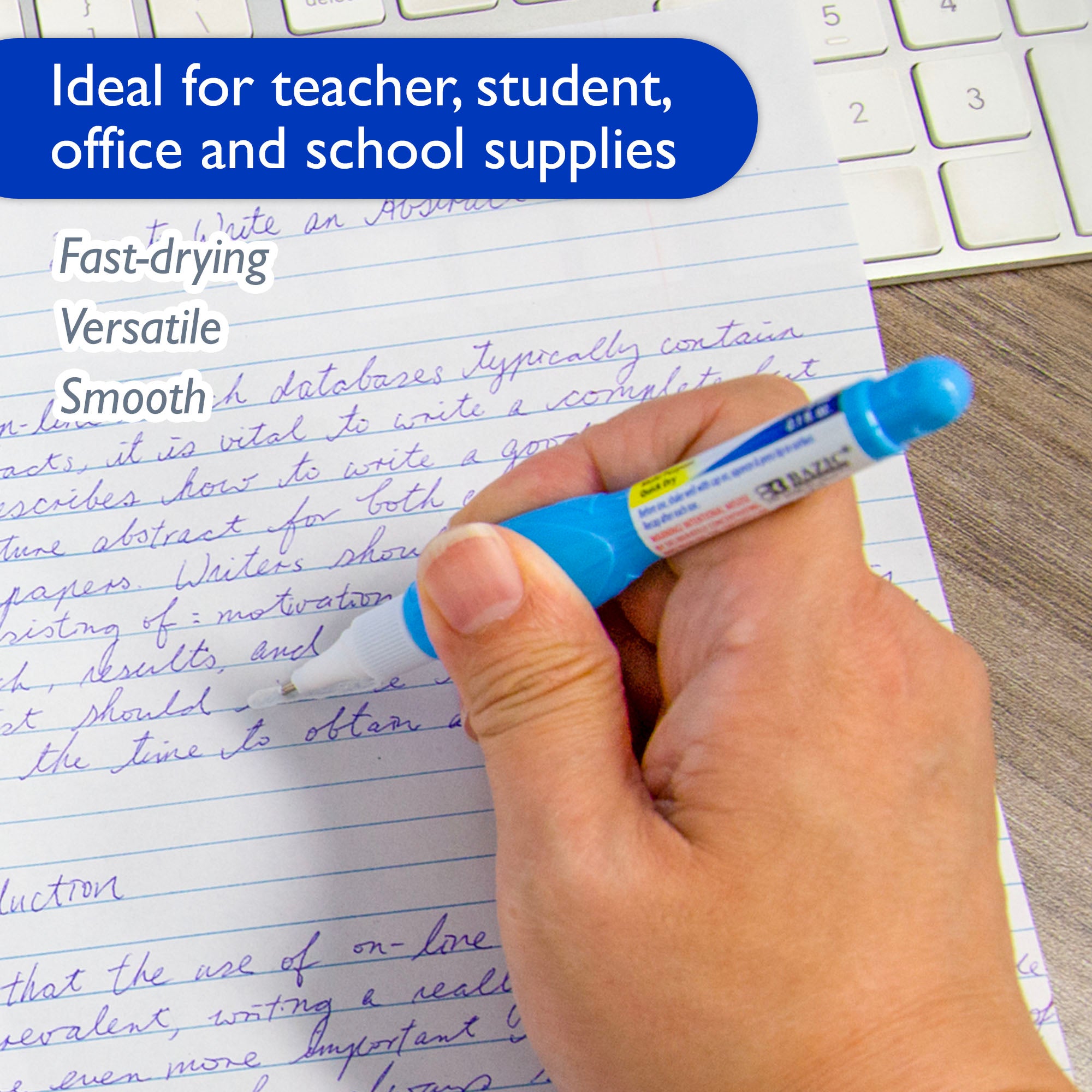 0.1 FL OZ (3 mL) Metal Tip Mini Correction Pen (3/Pack)