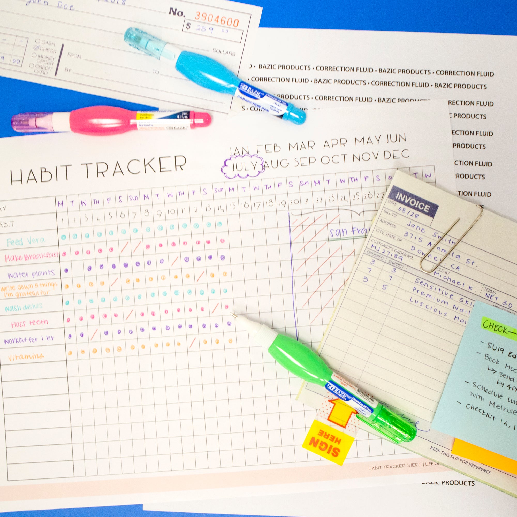 0.1 FL OZ (3 mL) Metal Tip Mini Correction Pen (3/Pack)