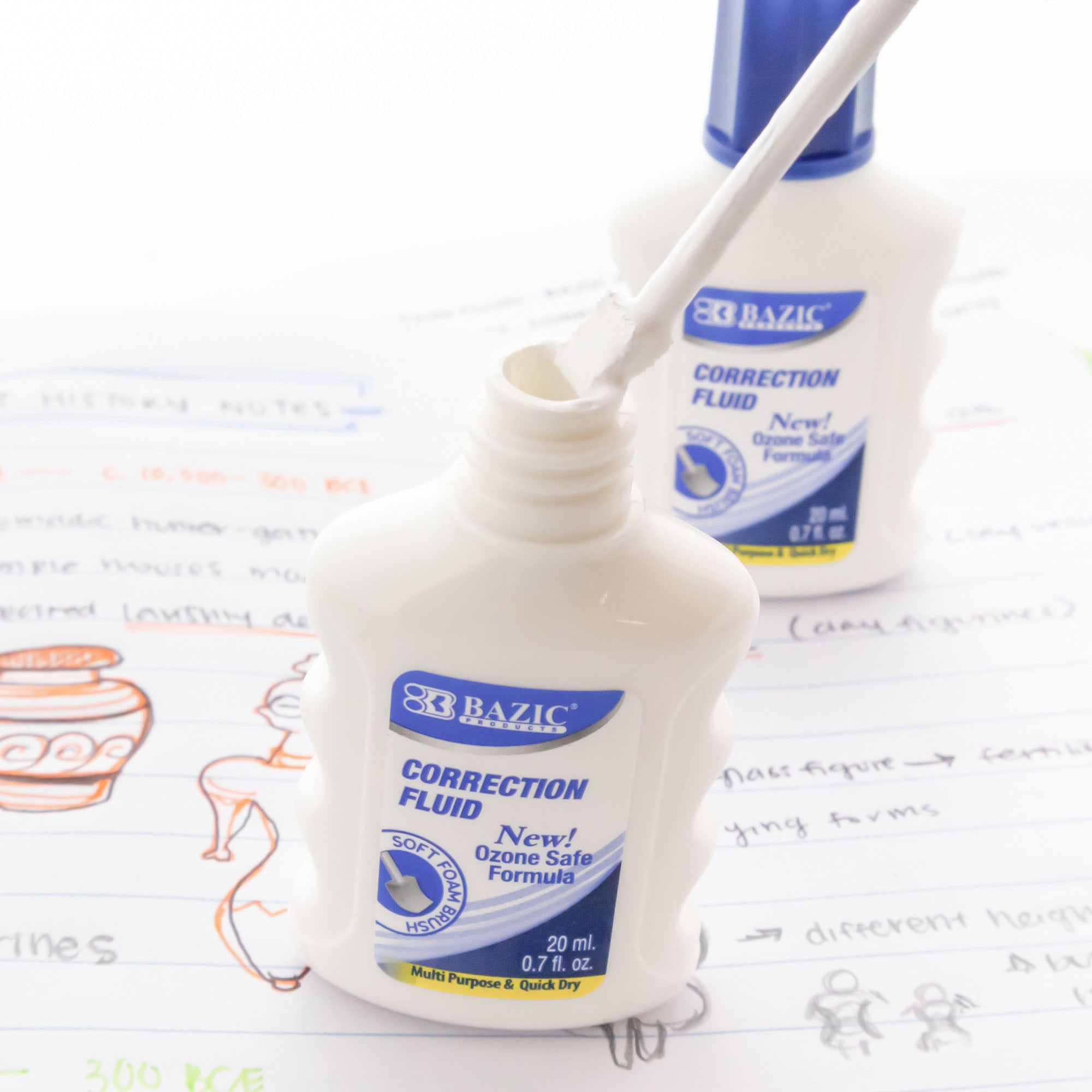 0.7 FL OZ (20 mL) Correction Fluid w/ Foam Brush