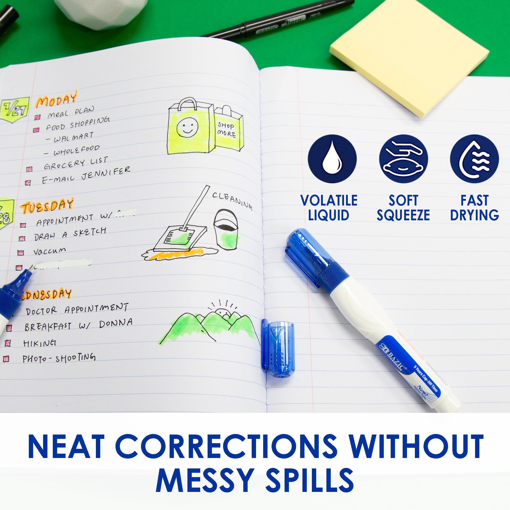 0.2 FL OZ (7 mL) Metal Tip Correction Pen (2/Pack)