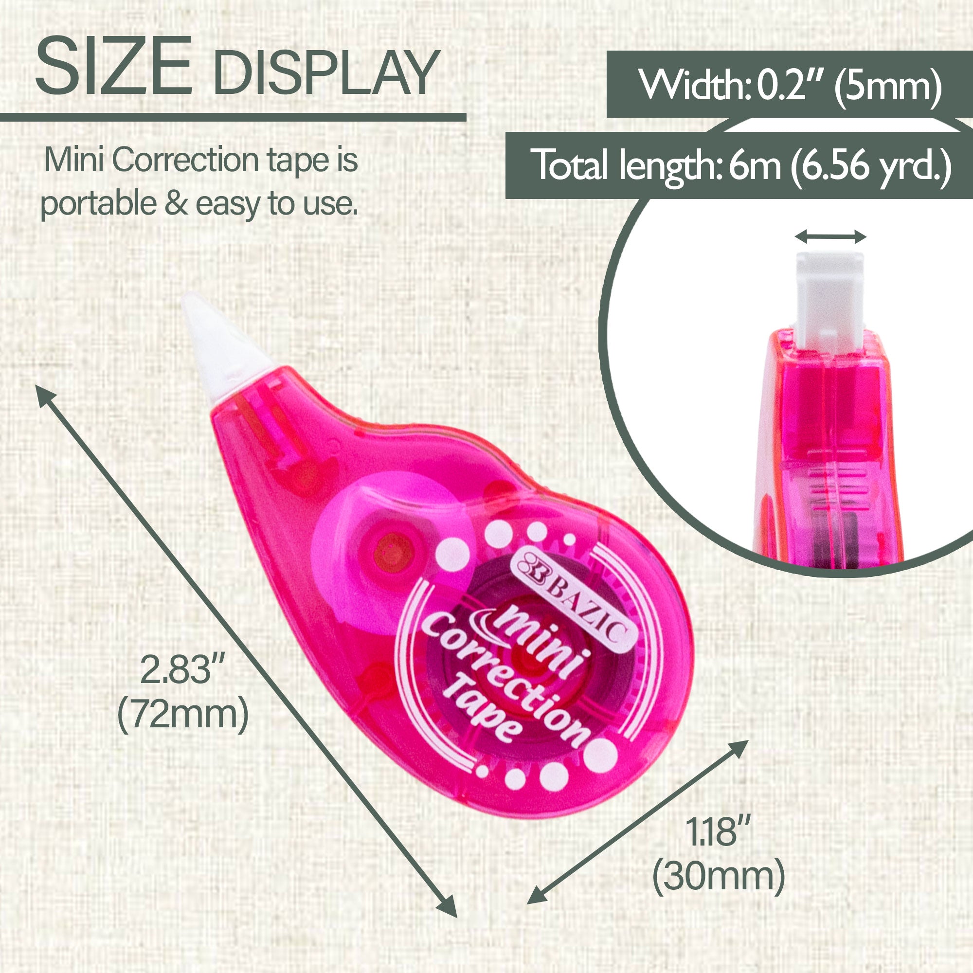 5 mm x 236" Fashion Mini Correction Tape