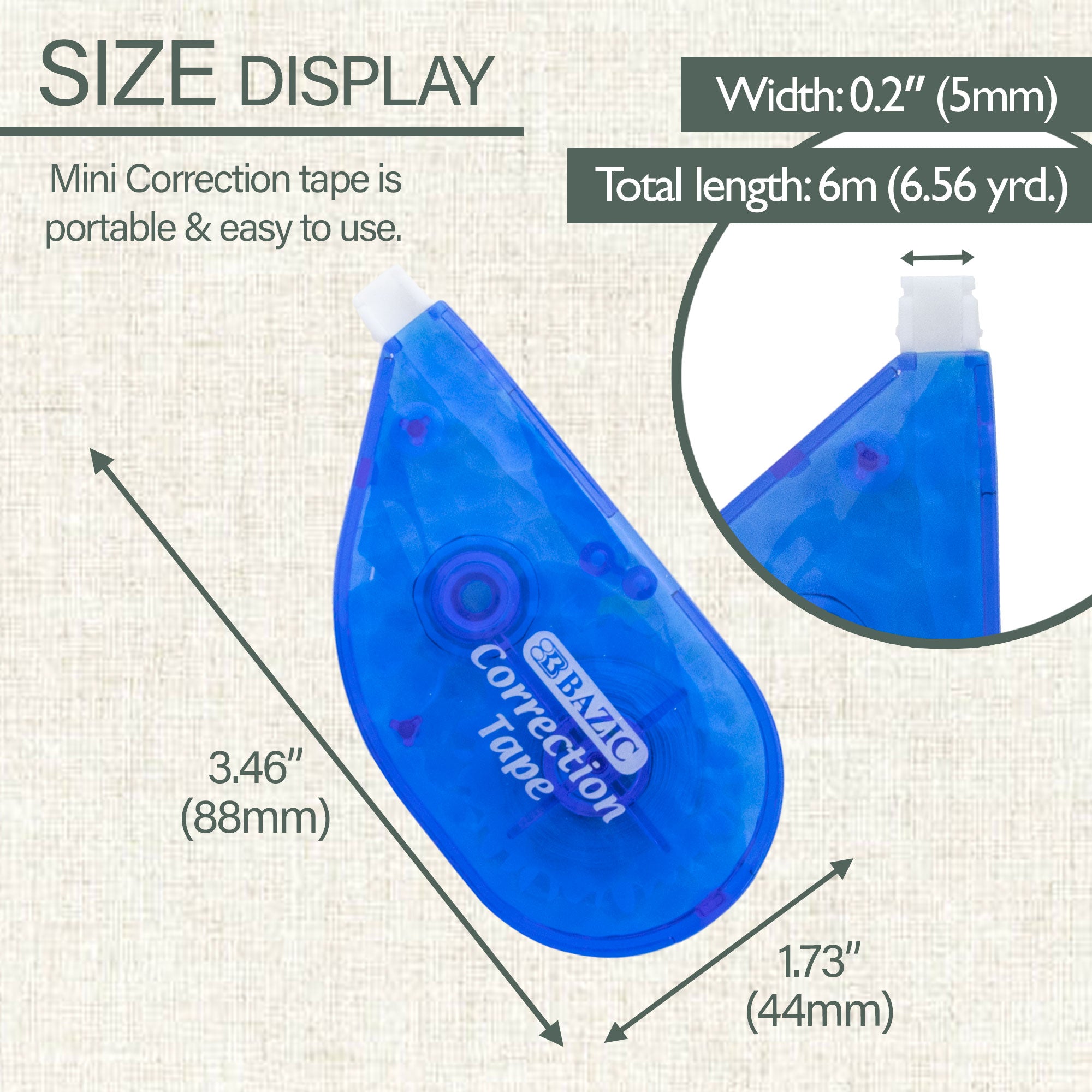 Crystal 5 mm x 236" Correction Tape