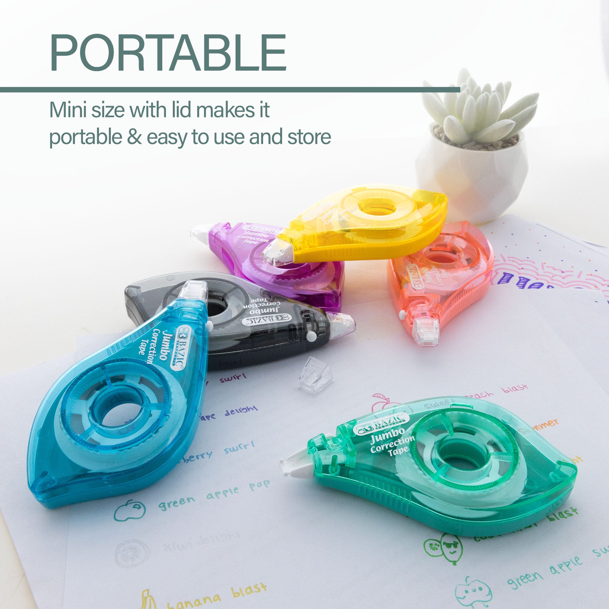 5 mm x 394" Jumbo Correction Tape w/ Two Way Applicator