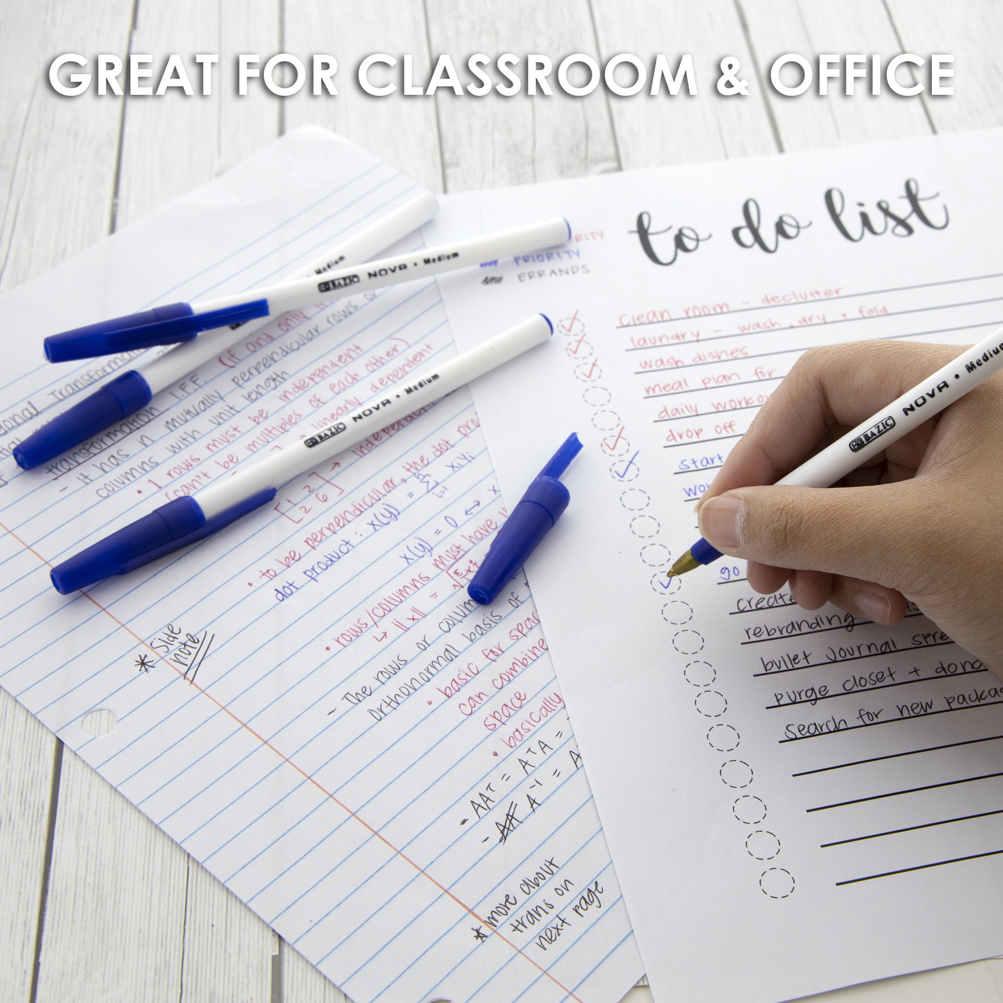 Nova Blue Color Stick Pen (12/Box)