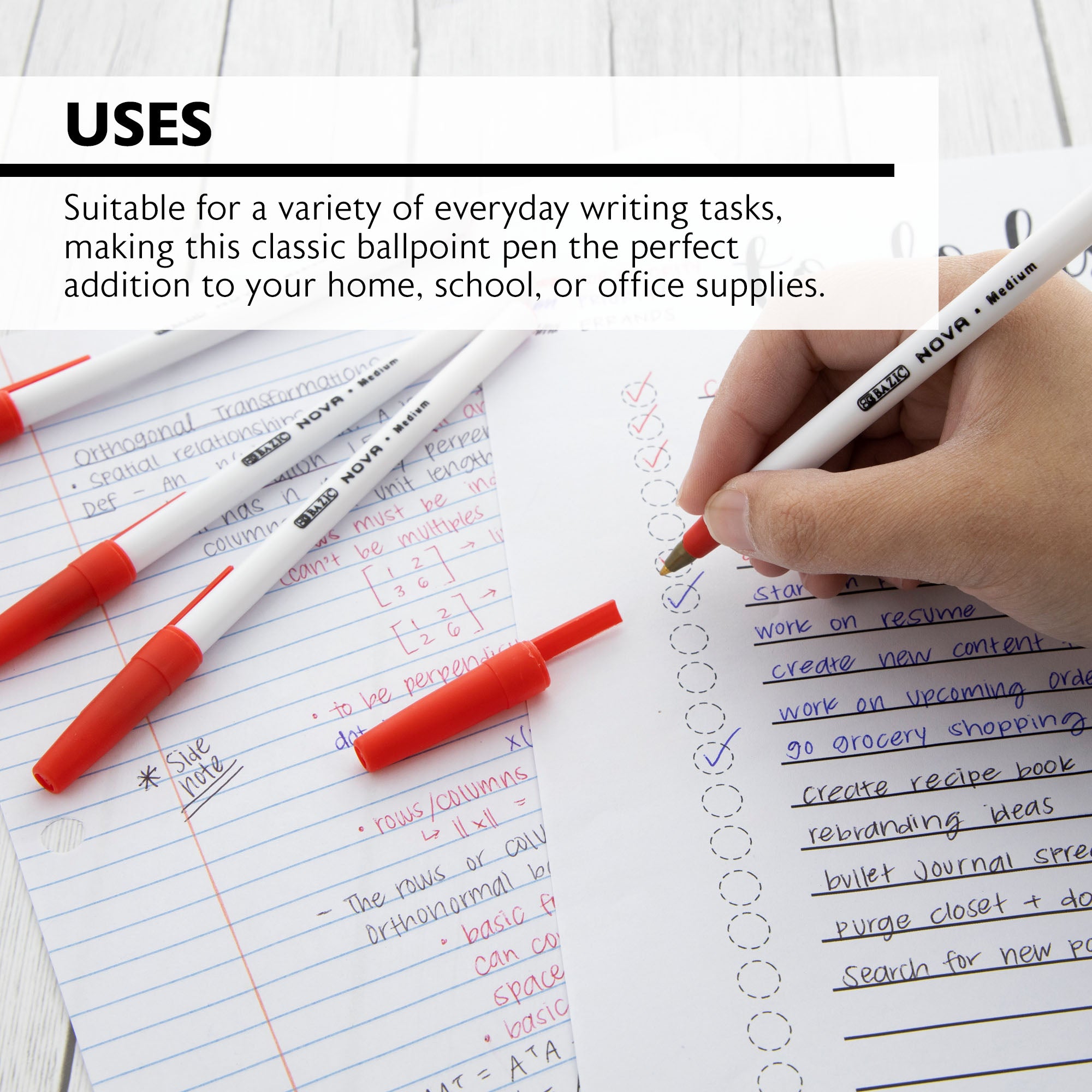 Nova Red Color Stick Pen (12/Box)