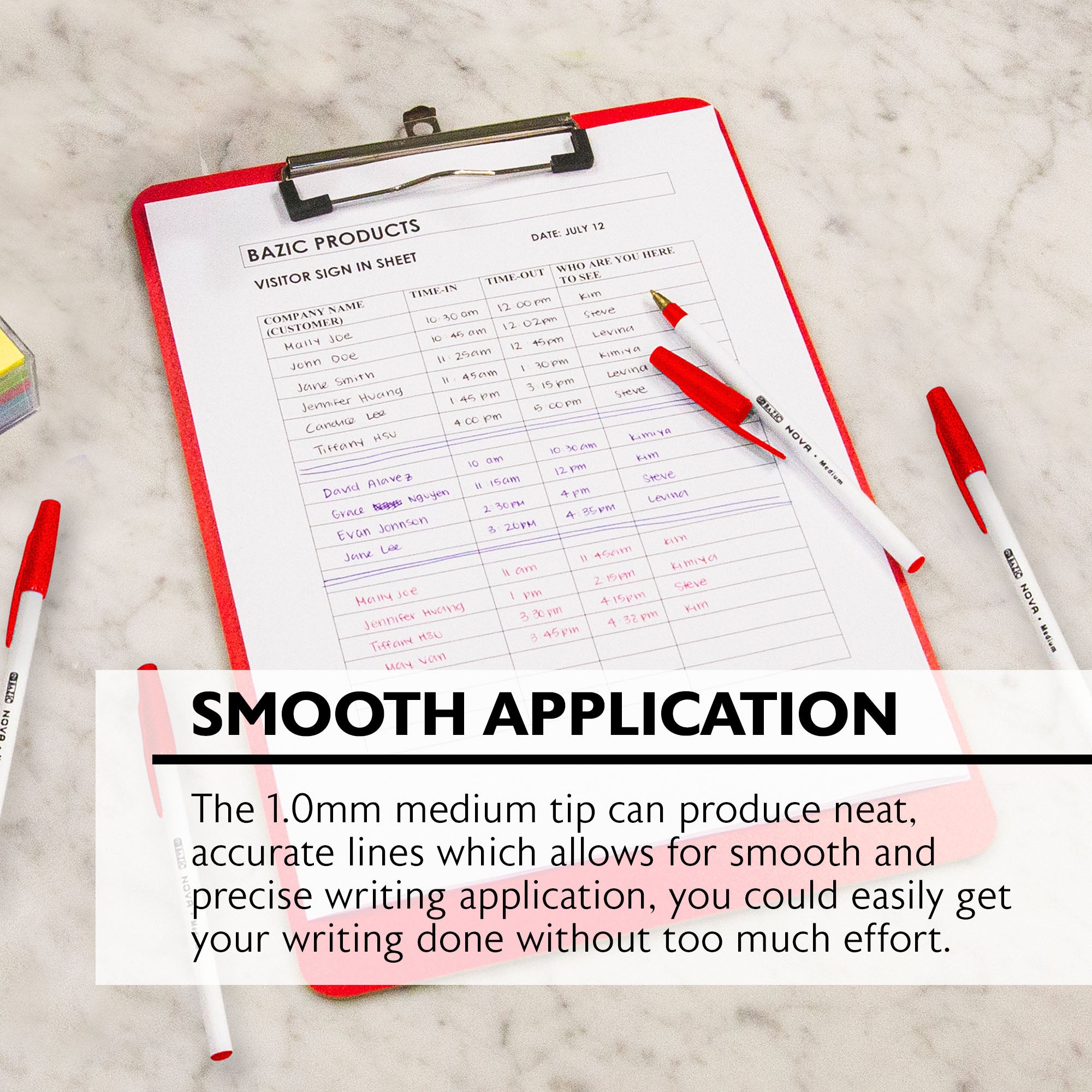 Nova Red Color Stick Pen (12/Box)