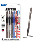 Jetz 1.4 mm Tip Asst. Color FUSE Tech Ink Pen w/ Cushion Grip (5/Pack)