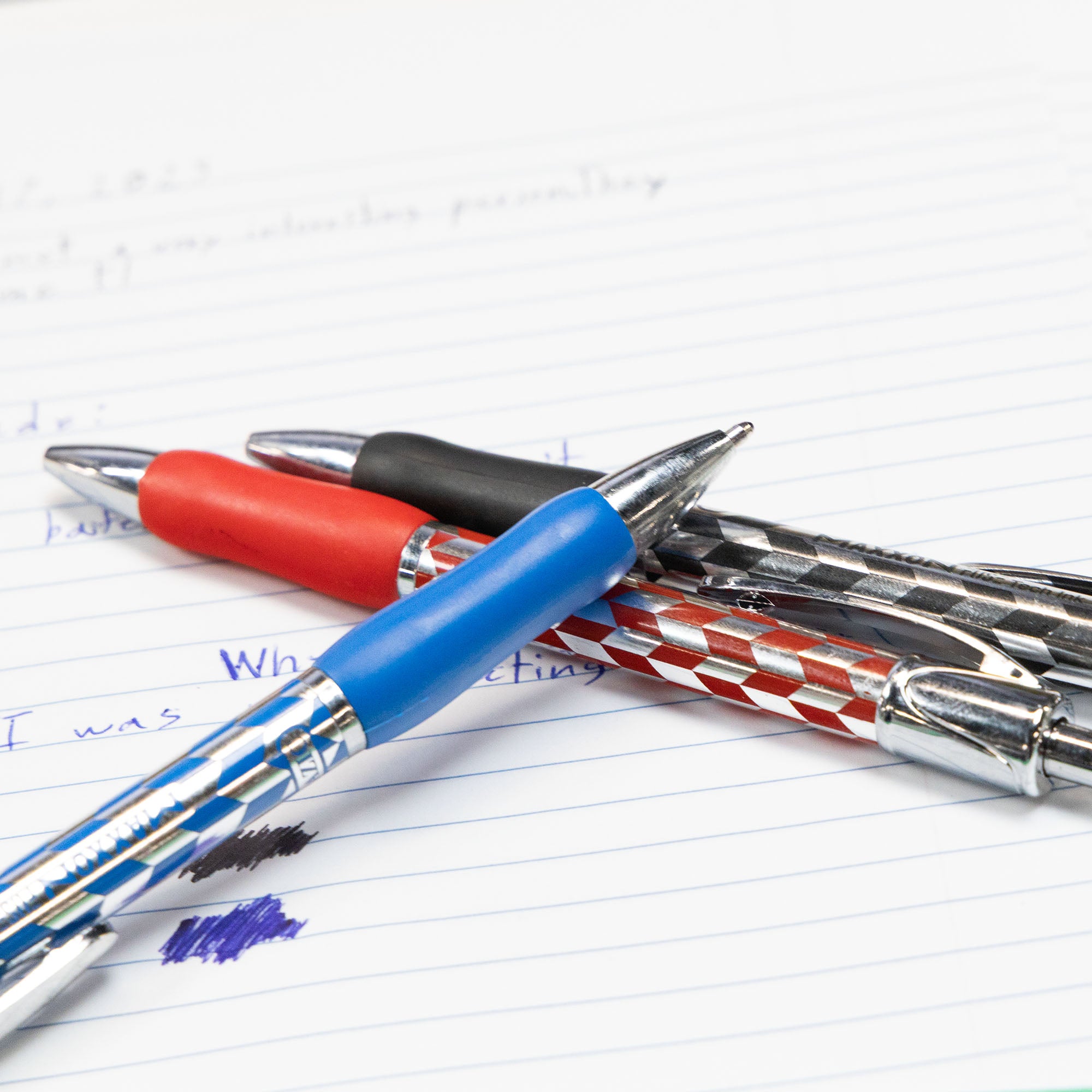 Maxxon 1.4 mm Tip Asst. Color FUSE Tech Ink Retractable Pen w/ Cushion Grip (4/Pack)