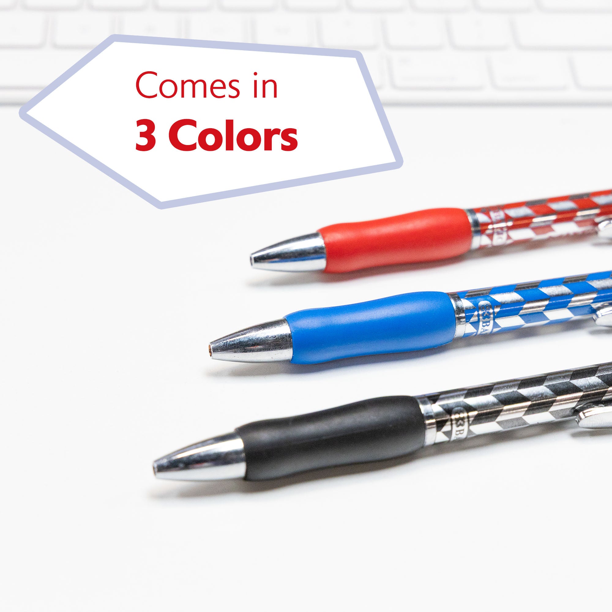 Maxxon 1.4 mm Tip Asst. Color FUSE Tech Ink Retractable Pen w/ Cushion Grip (4/Pack)