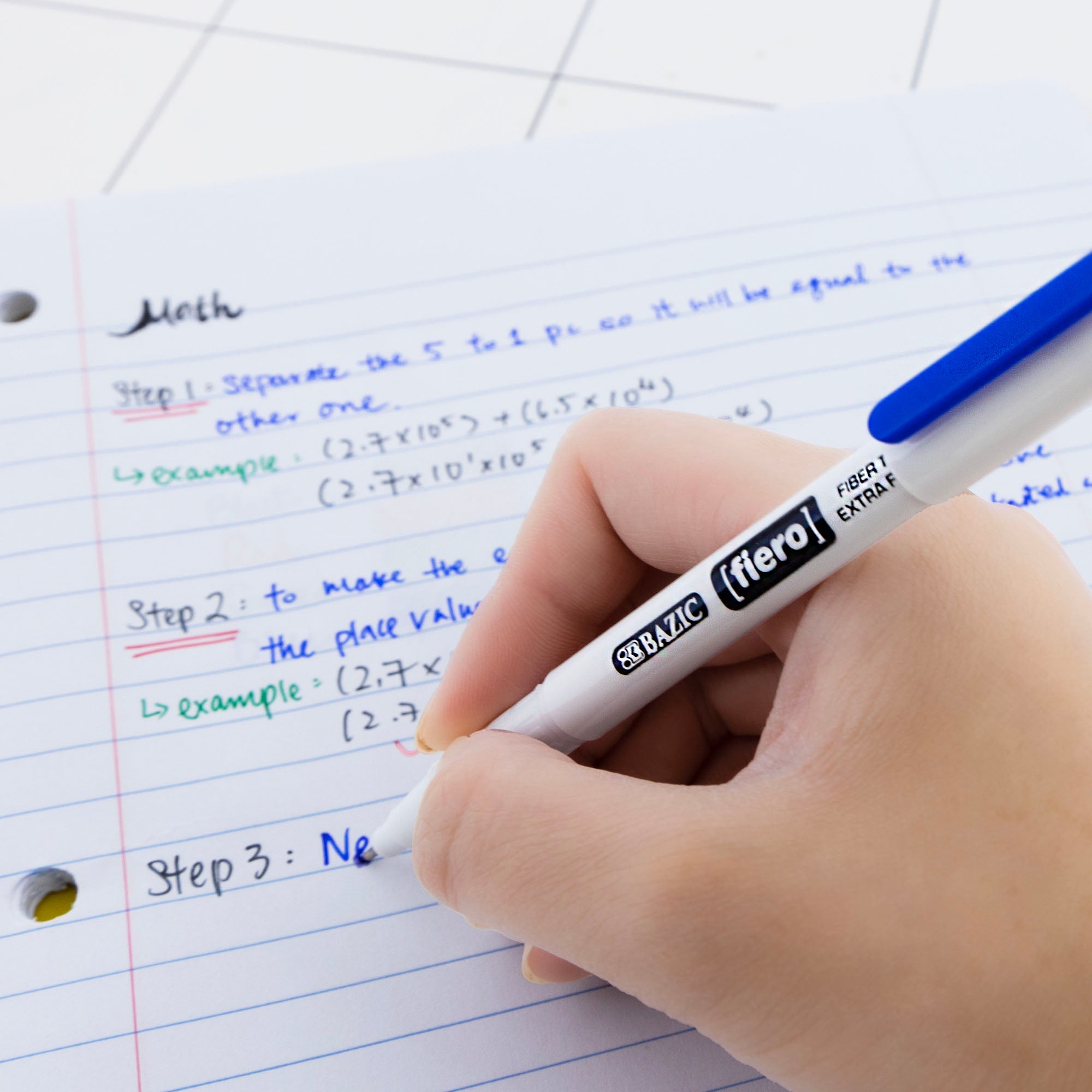 Fiero Blue Fiber Tip Fineliner Pen (4/Pack)