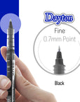 Dayton Black Rollerball Pen with Metal Clip (3/Pack)