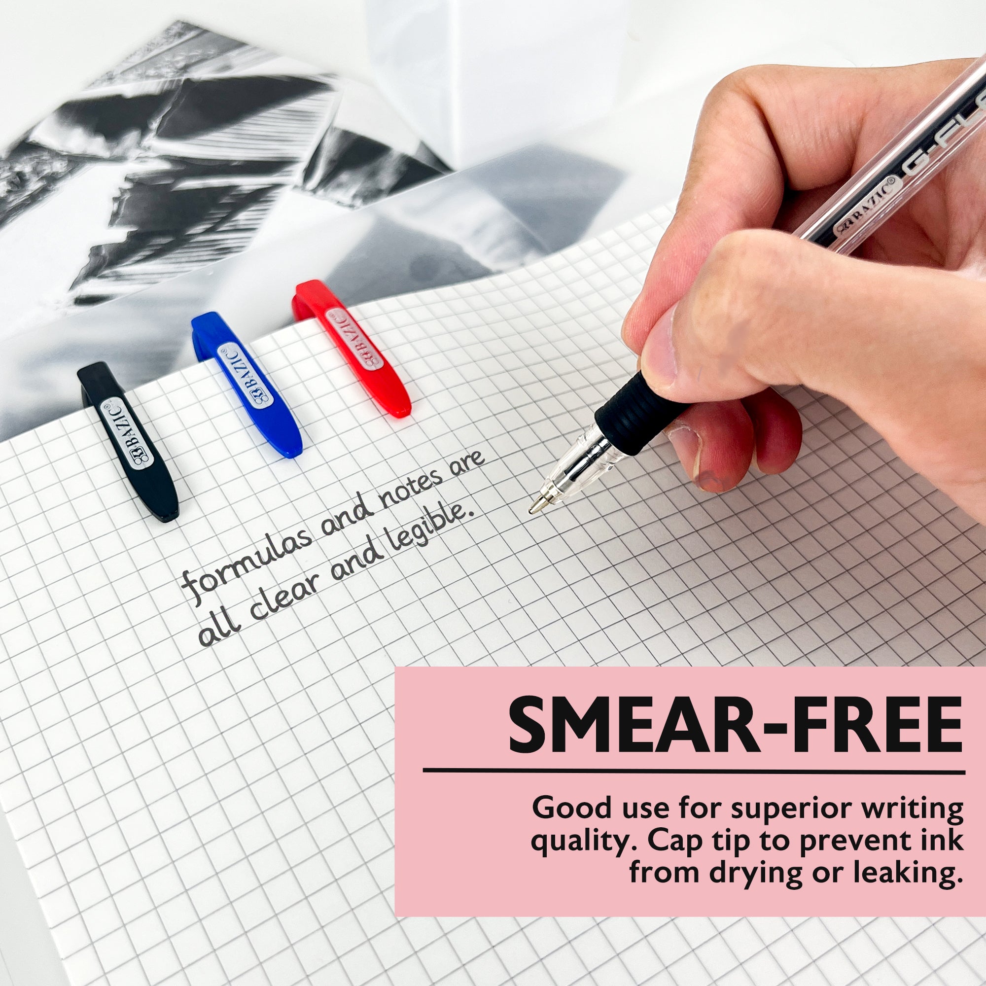 G-Flex Asst. Color FUSE Tech Ink Pen w/ Cushion Grip (4/Pack)