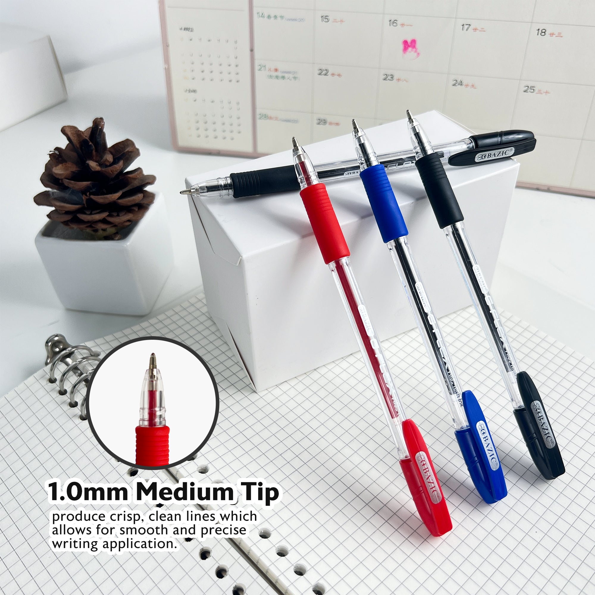 G-Flex Asst. Color FUSE Tech Ink Pen w/ Cushion Grip (4/Pack)