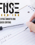 G-Flex Black FUSE Tech Ink Pen w/ Cushion Grip (4/Pack)