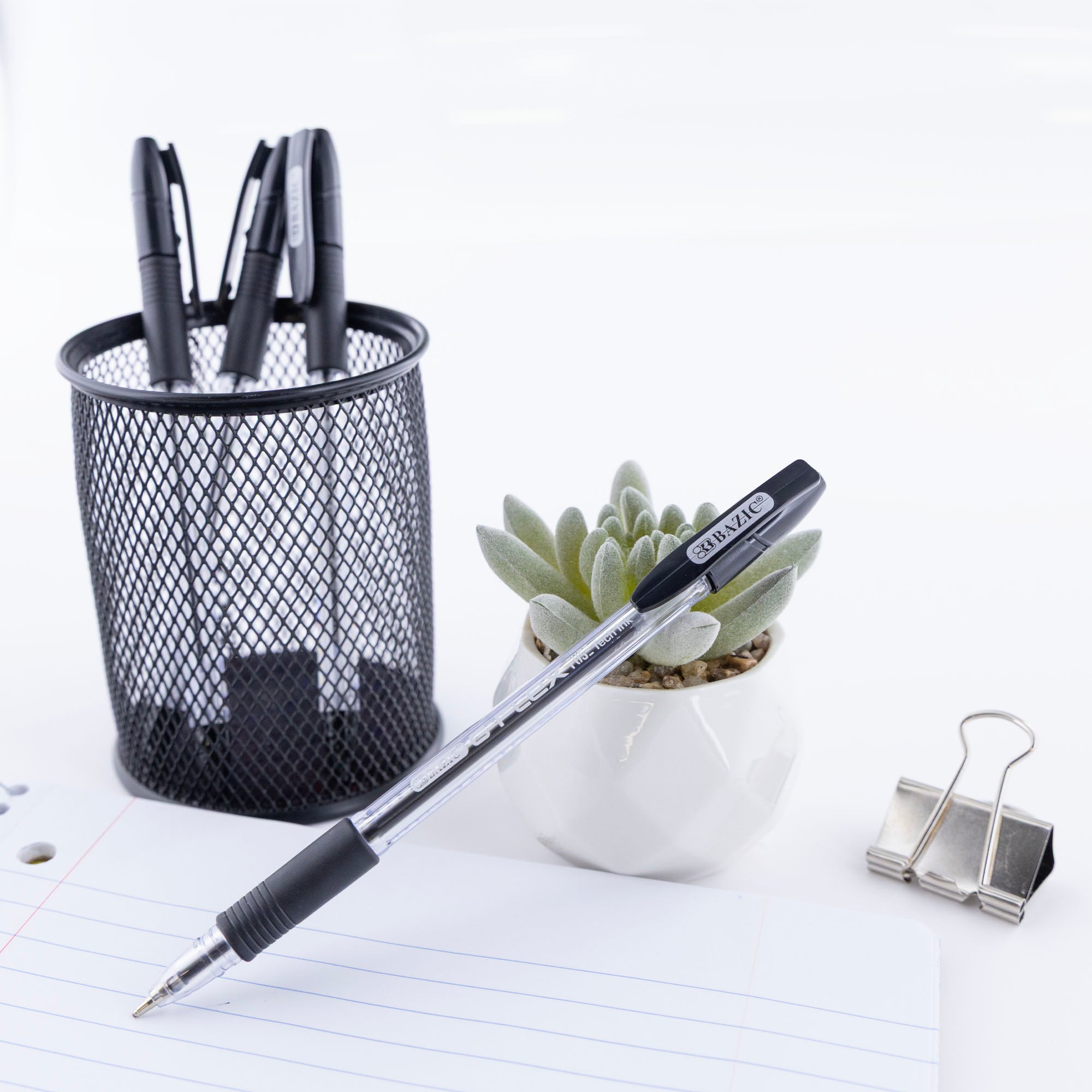 G-Flex Black FUSE Tech Ink Pen w/ Cushion Grip (4/Pack)