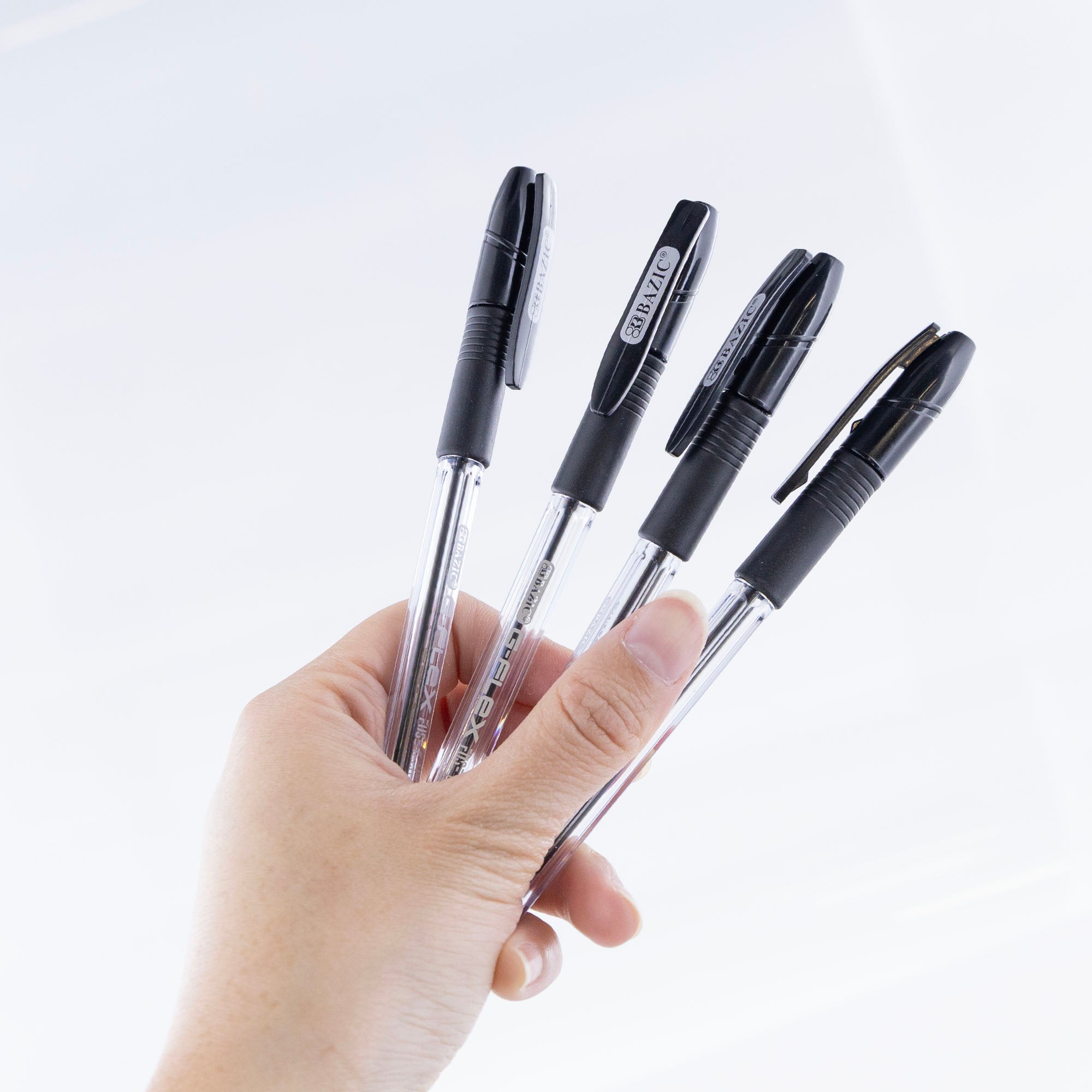 G-Flex Black FUSE Tech Ink Pen w/ Cushion Grip (4/Pack)