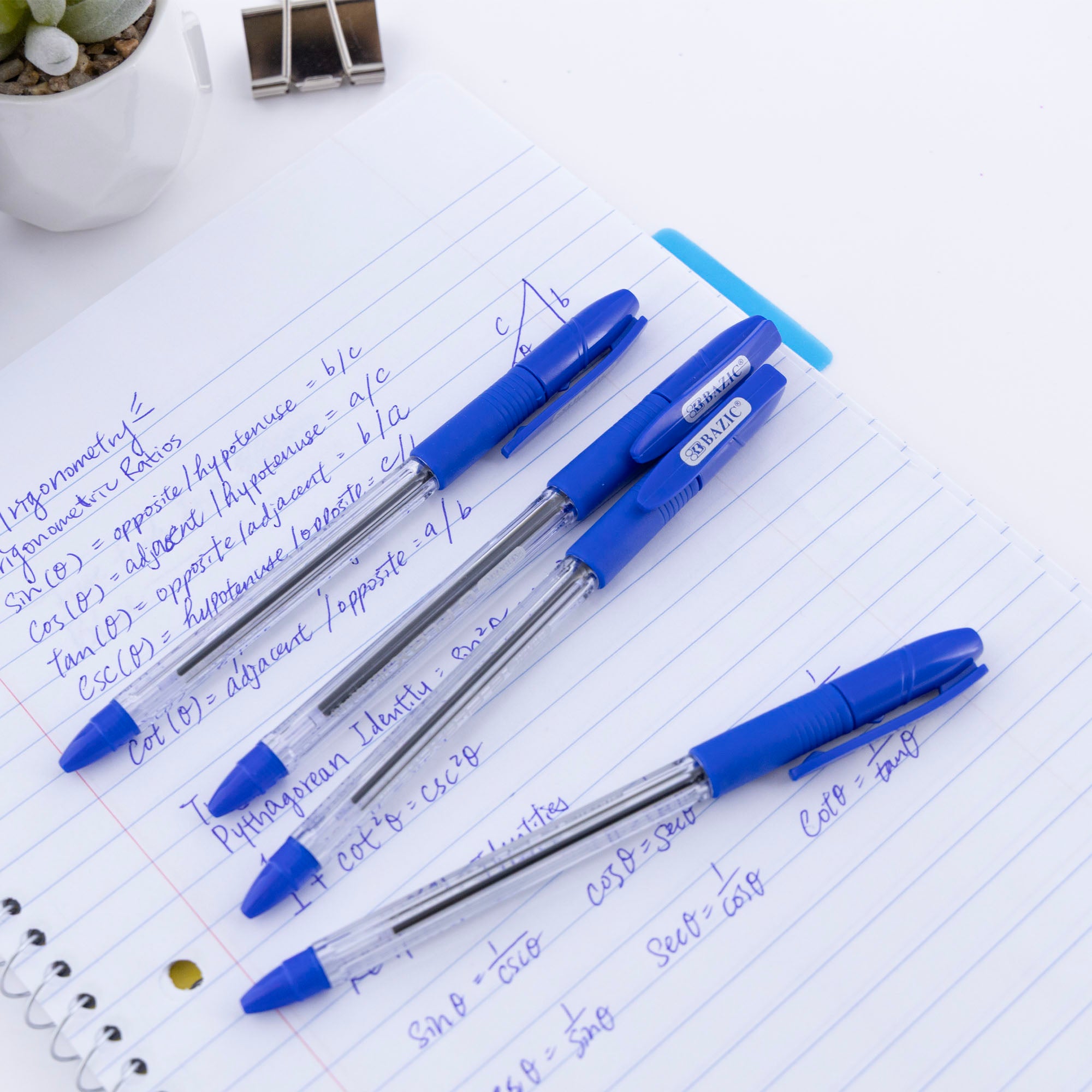 G-Flex Blue FUSE Tech Ink Pen w/ Cushion Grip (4/Pack)