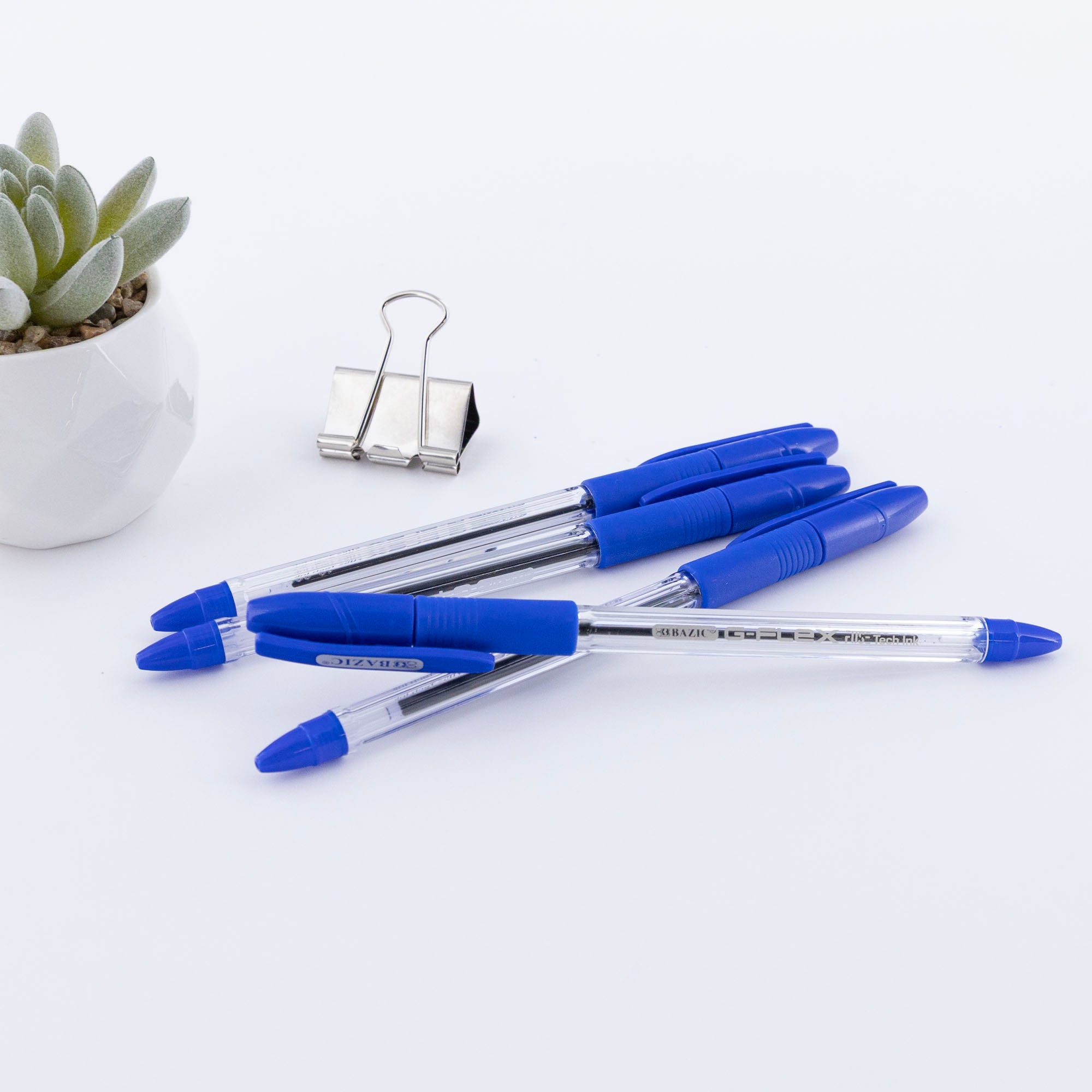 G-Flex Blue FUSE Tech Ink Pen w/ Cushion Grip (4/Pack)