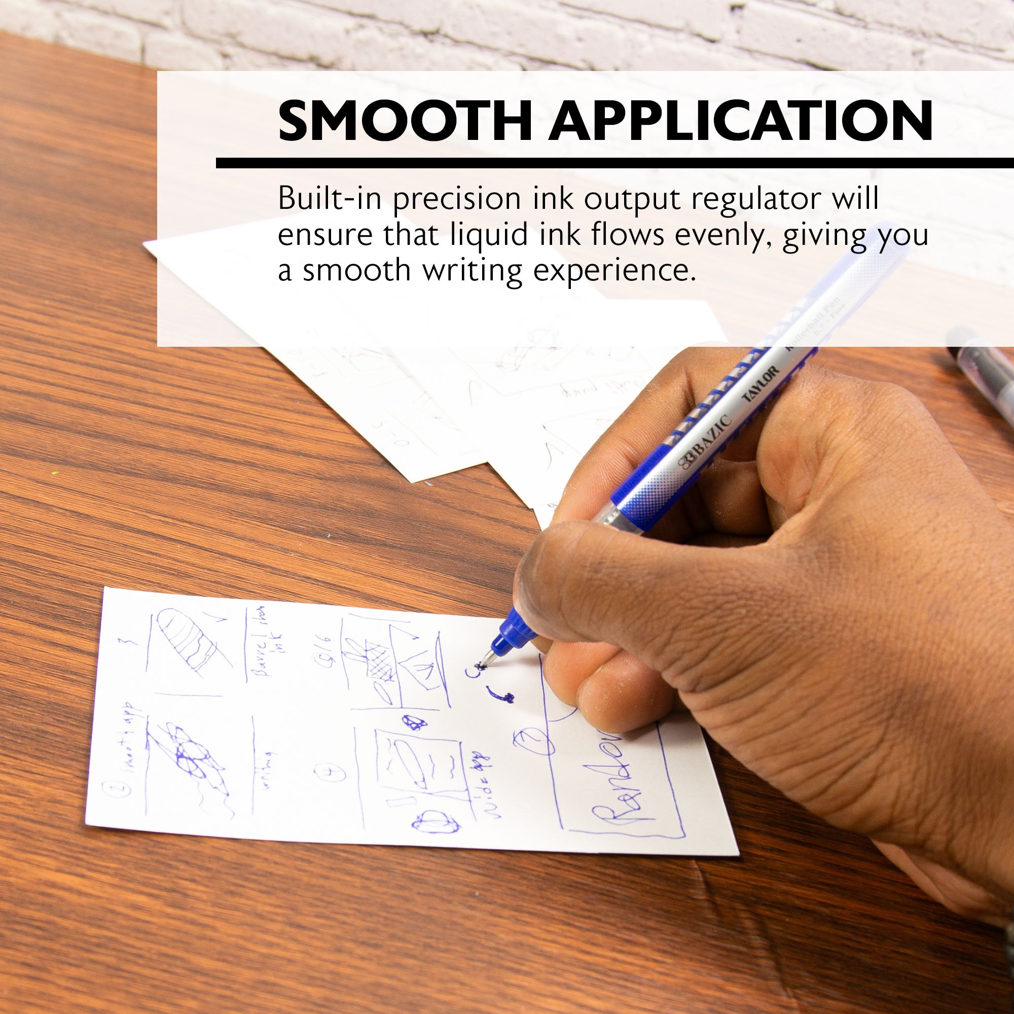 Taylor Assorted Color Rollerball Pen (3/Pack)