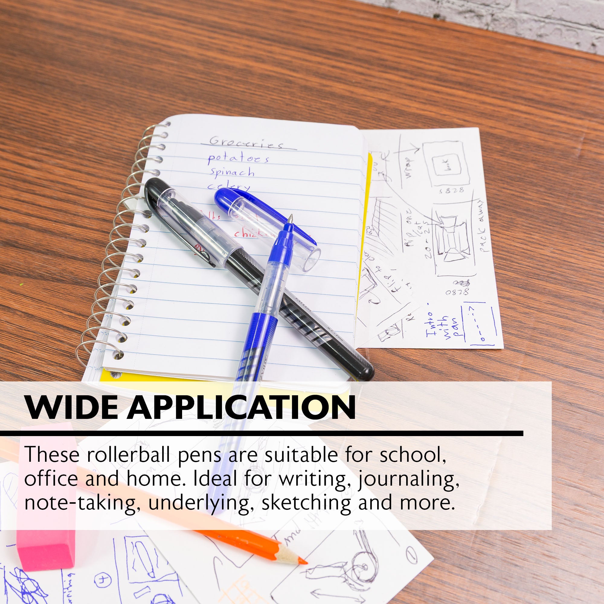 Taylor Assorted Color Rollerball Pen (3/Pack)