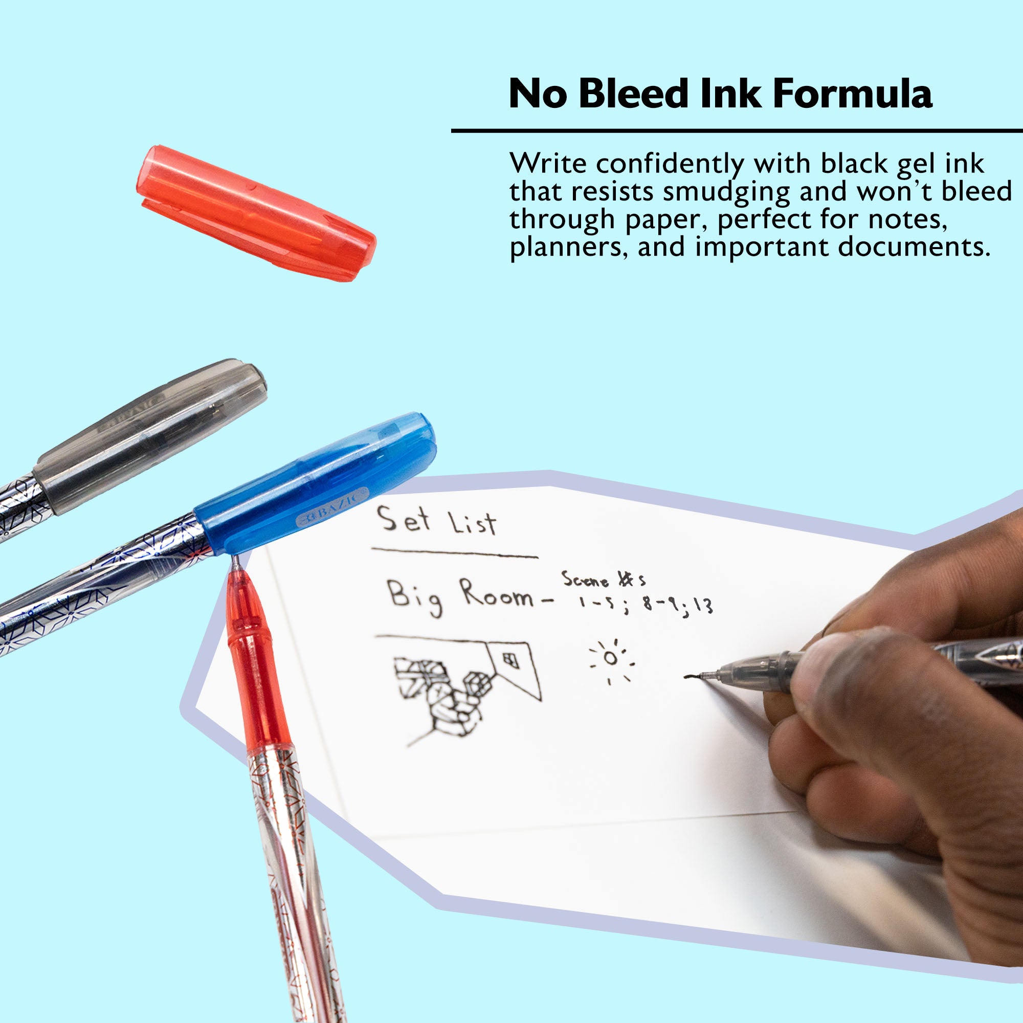 GeLuxe Asst. Color Gel Roller Pen (6/Pack)