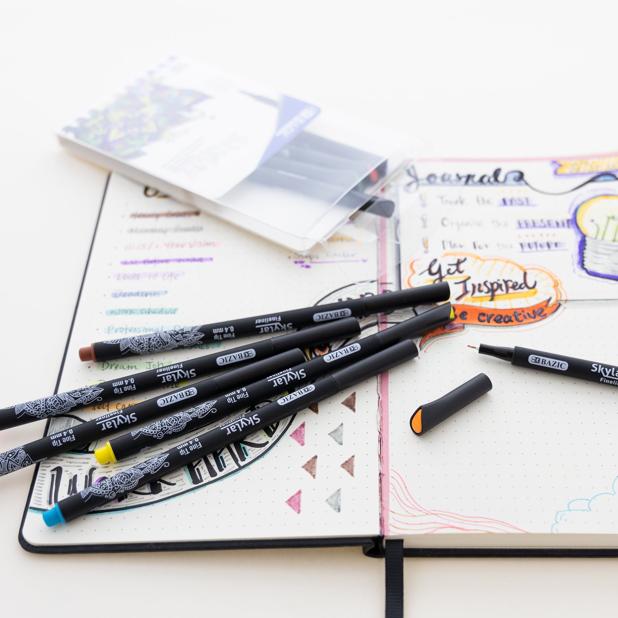 10 Color Skylar 0.4 mm Fineliner Pen