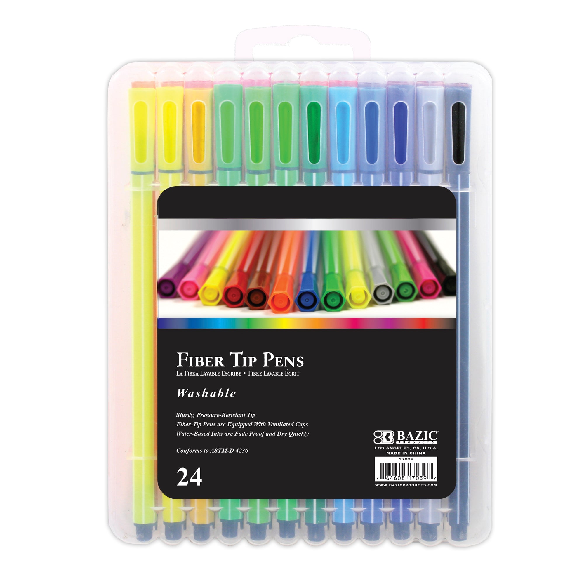 24 Color Washable Fiber Tip Pen