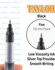 Taylor Black Rollerball Pen (3/Pack)