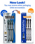 Taylor Black Rollerball Pen (3/Pack)
