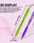 Reva Dazzle Black Color Retractable Pen w/ Cushion Grip (8/Pack)