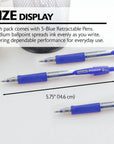 Spencer Blue Retractable Pen w/ Cushion Grip (5/Pack)