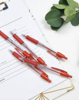 Spencer Red Retractable Pen w/ Cushion Grip (5/Pack)