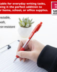 Spencer Red Retractable Pen w/ Cushion Grip (5/Pack)