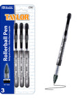 Taylor Black Rollerball Pen (3/Pack)