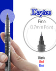 Dayton Asst. Color Rollerball Pen w/ Metal Clip (3/Pack)