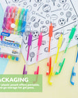 6 Fluorescent Color Essence Gel Pen w/ Cushion Grip