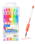 6 Fluorescent Color Essence Gel Pen w/ Cushion Grip