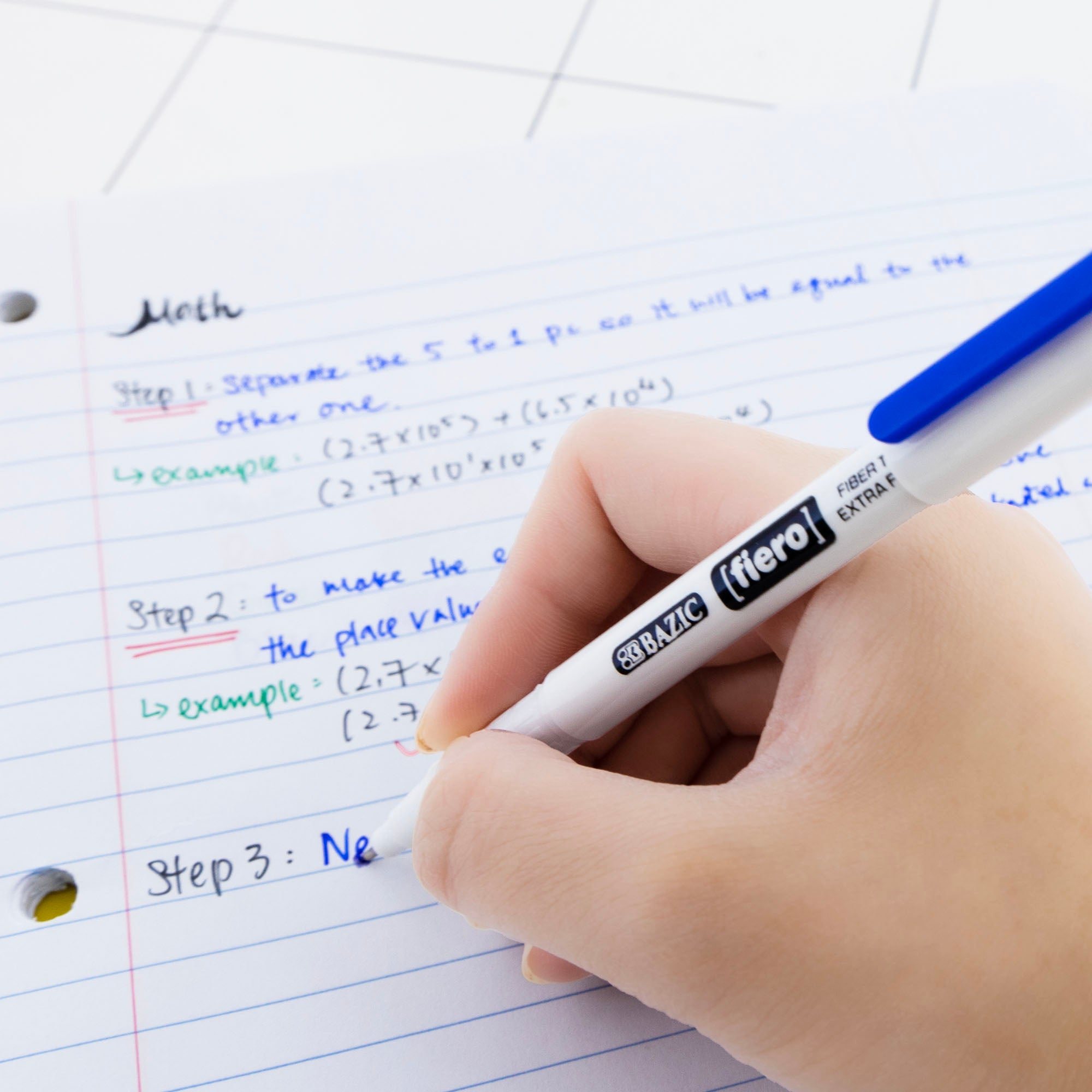 Fiero Assorted Color Fiber Tip Fineliner Pen (4/Pack)